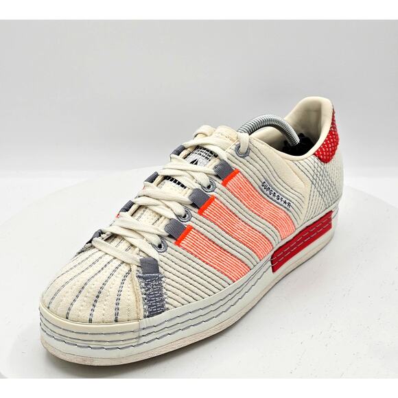 Rare Mens Adidas Craig Green Superstar Sneakers - Red/White/Neon Orange - Sz 6